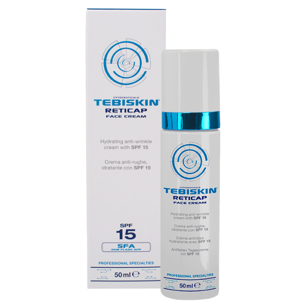 RETICAP FACE CREAM SPF 15 ДНЕВНОЙ ОМОЛАЖИВАЮЩИЙ КРЕМ С ЧИСТЫМ РЕТИНОЛОМ TEBISKIN